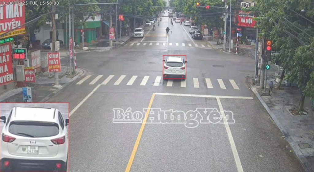 Phương tiện vi phạm không chấp hành hiệu lệnh của đèn tín hiệu giao thông.