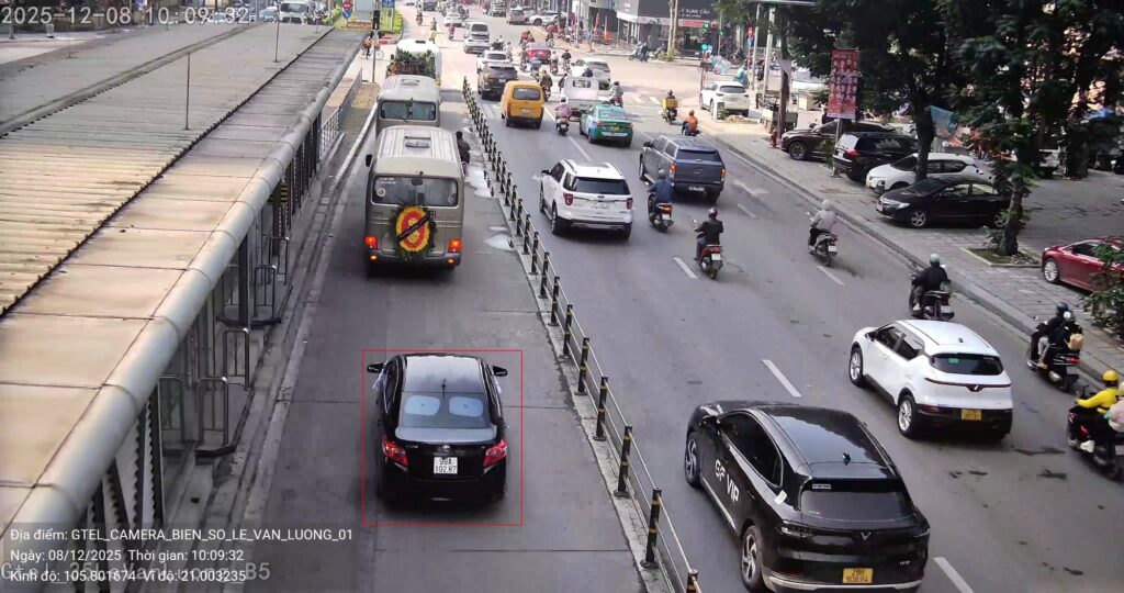 phương tiện vi phạm bị camera AI phát hiện dẫn đến phạt nguội