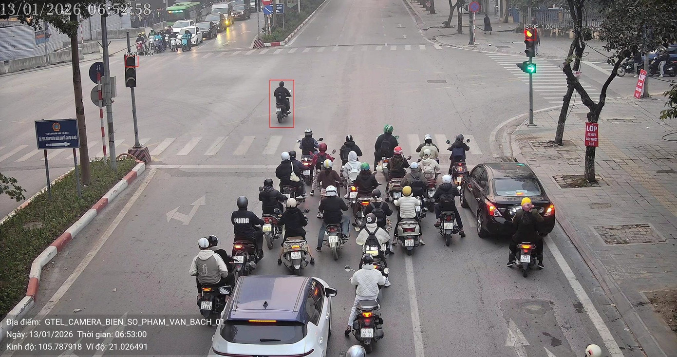 Lỗi không chấp hành tín hiệu đèn giao thông là hành vi phạt nguội phổ biến nhất được camera AI ghi nhận. Ảnh: Cục CSGT.